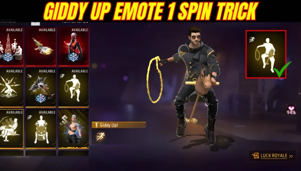Giddy Up Emote 1 Spin Trick