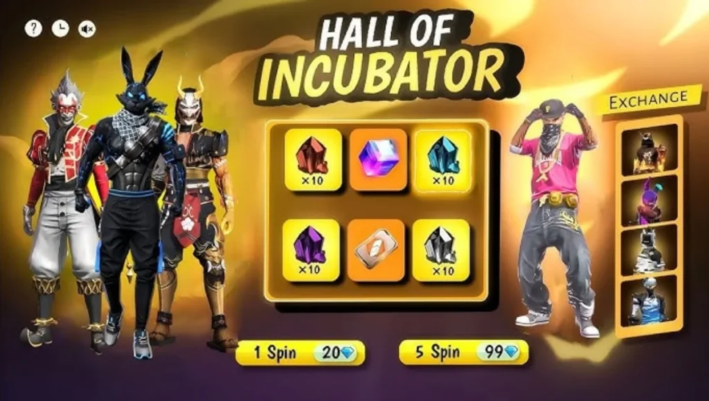 Free Fire Incubator Event Trick