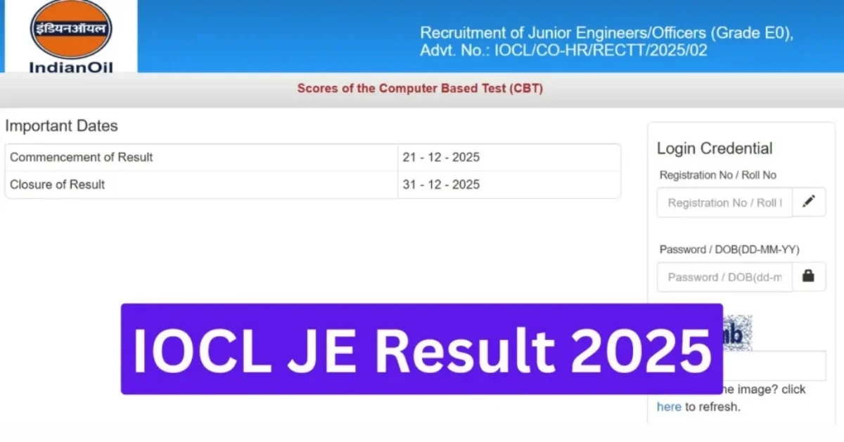 IOCL JE Result