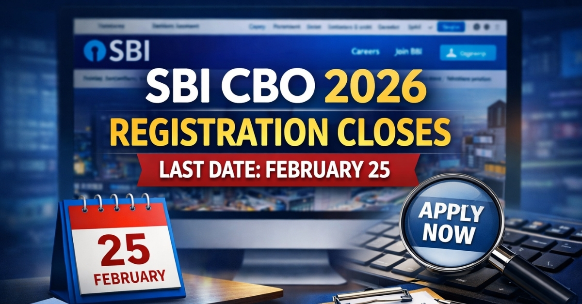 SBI CBO 2026 Registration Closes