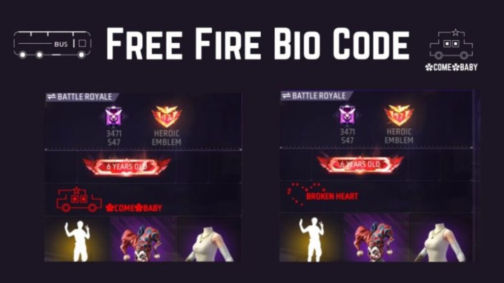 Free Fire Bio Code 2026: Stylish, Attitude & V Badge Bio Ideas 1 Free Fire Bio Code 2026
