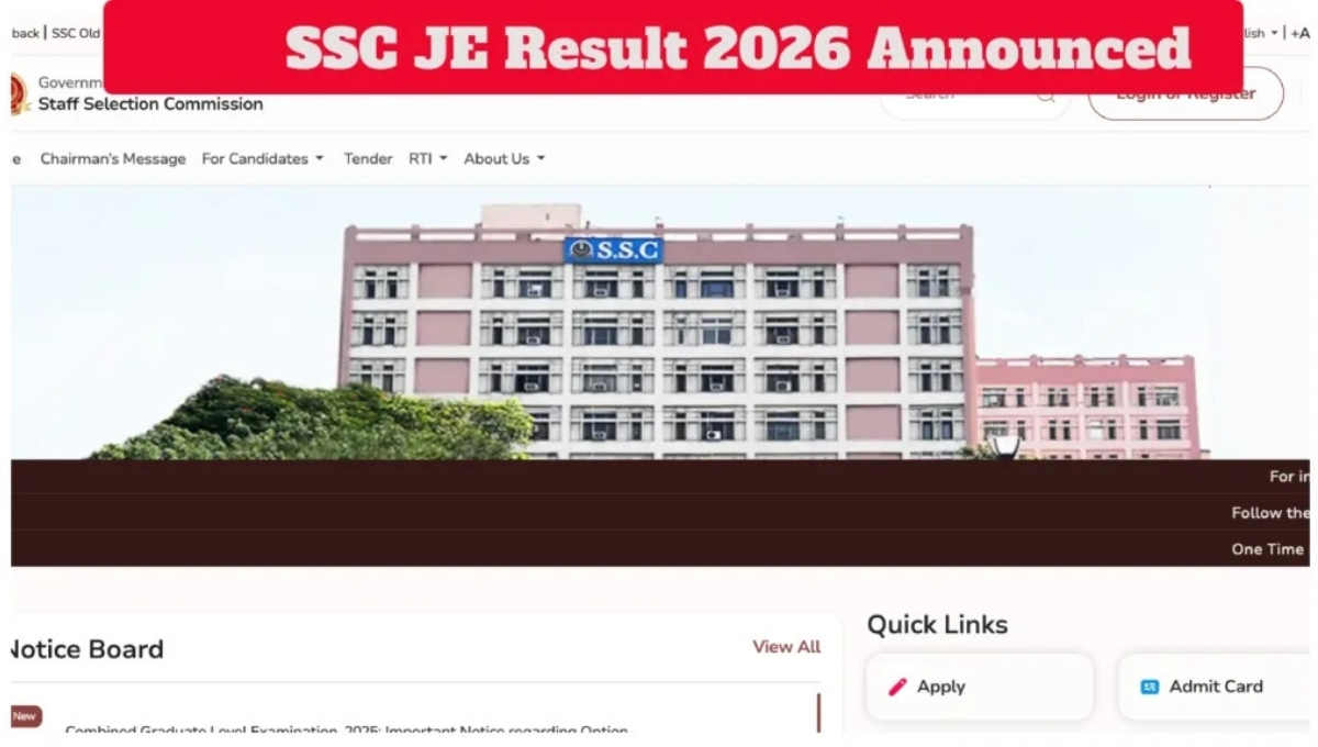 SSC JE Result 2026
