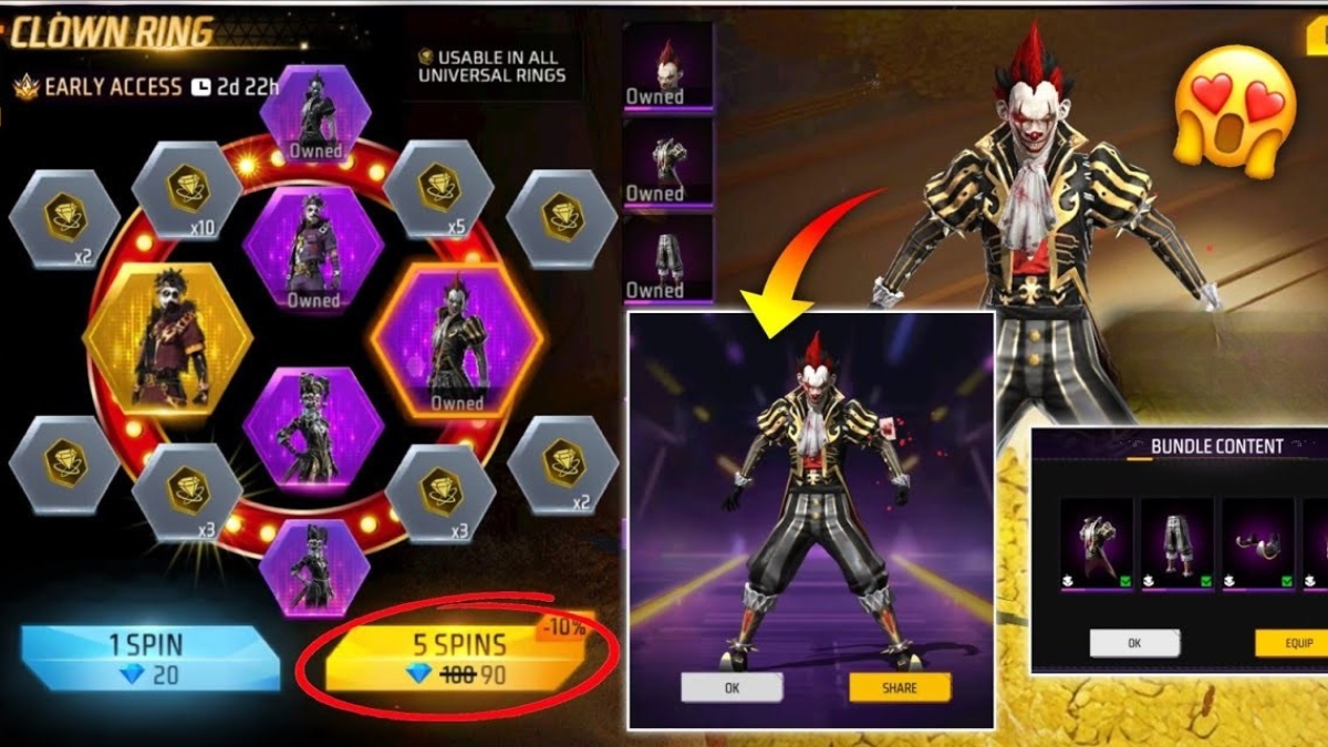 Free Fire Clown Ring Event 2026