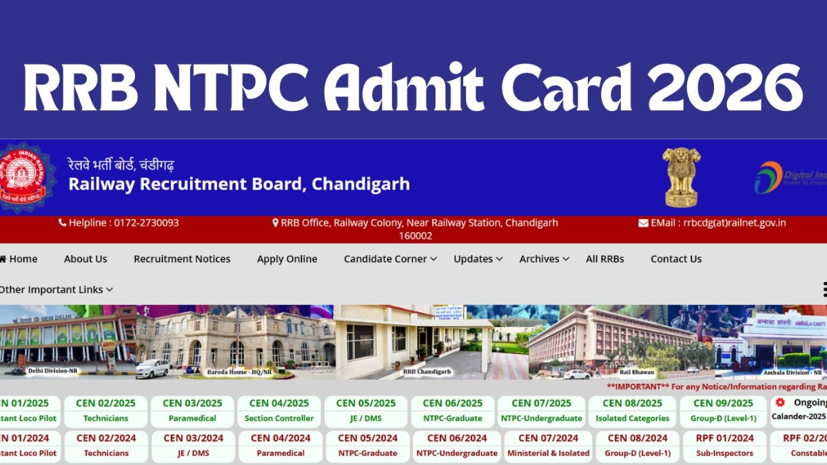 RRB NTPC Admit Card 2026 Released