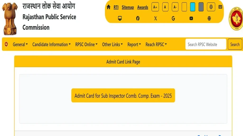 RPSC Admit Card 2026: Released, Download Hall Ticket Before April 19 Exam 1 RPSC Admit Card 2026