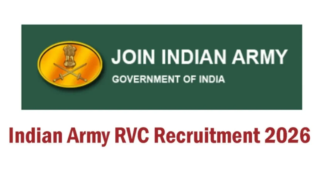 Indian Army SSC RVC Recruitment 2026