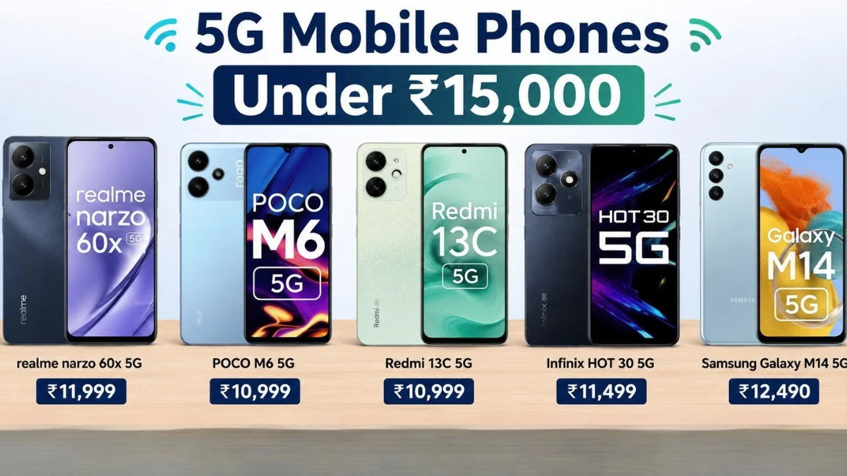 Best 5G Smartphones Under Rs. 15000 India